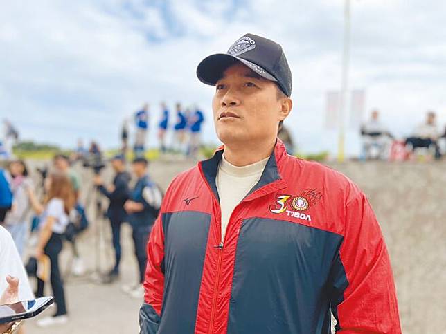 統一獅45歲老將高國慶25日現身第30屆原棒協關懷盃，也談到自己未來動向。（毛琬婷攝）