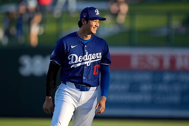 大谷翔平被選為「2024年體育商業界最具影響力人物」。（AP）