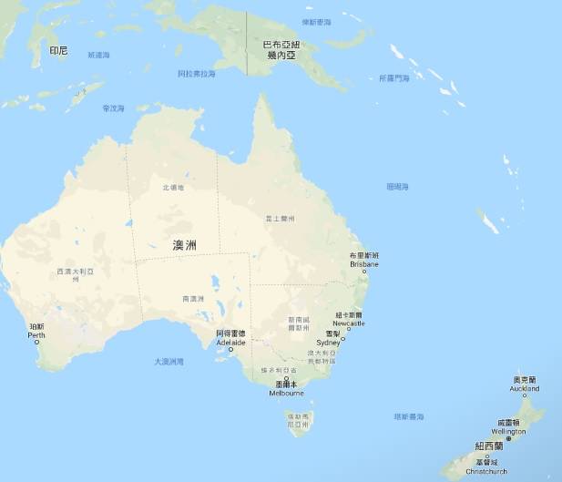 澳洲雪梨智庫提出警告，如果放任不理中國在太平洋區域的灑錢外交，恐將「明顯威脅」穩定。   圖：翻攝Google Ma