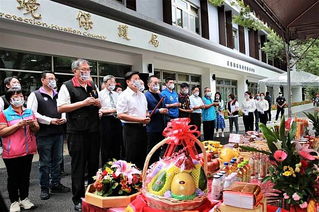 花蓮縣環保局廳舍老舊，斥資新台幣1.85億元異地重建，成立「環境教育數位中心」25日舉行啟用典禮，未來將建置多媒體、VR/AR等設備，成為環教基地。（花蓮縣政府提供）中央社記者李先鳳傳真 111年9月25日  
