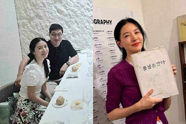 李英愛與富商老公鄭浩英難得同框，韓國網友被75歲的鄭浩英逆齡狀態嚇到。翻攝IG@leeyoungae0824、翻攝IG@pdkimhyungsuk