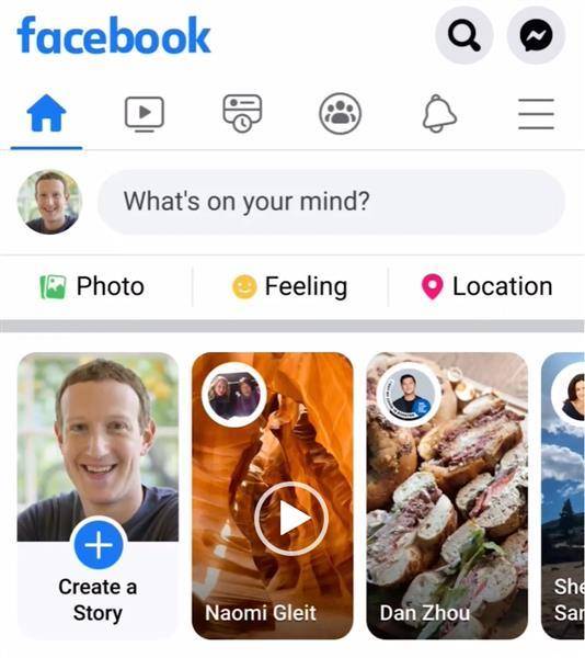 Meta執行長馬克祖克柏在個人臉書宣布，Facebook新增「動態消息」標籤，可讓大家輕鬆查看好友、粉專和社團的最新貼文。取自Meta