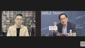 陳水扁28日跨海採訪彭文正。翻攝自微微笑廣播網YT