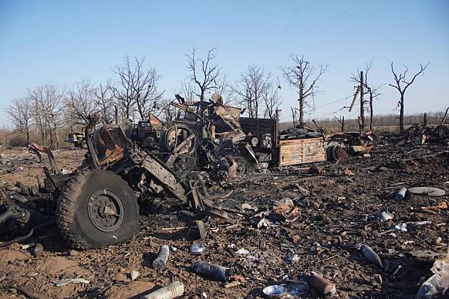 烏克蘭陸軍公布前一天與俄軍交戰戰果，並稱俄軍彈藥、糧食、油料都嚴重不足，大膽預估俄軍「撐不過3天」。   圖：翻攝Сухопутні війська ЗС України臉書