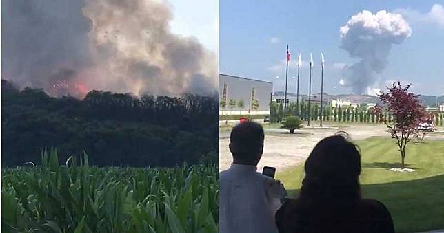 土耳其煙火工廠爆炸「冒出蕈狀雲」！火勢難控制　至少2死73傷