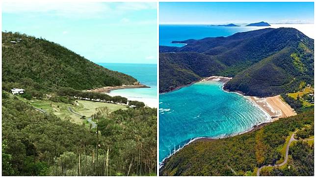 一間陸企花錢買下澳洲昆士蘭北部凱瑟克島，但後續的一些處置卻引發當地民怨。（合成圖／翻攝自臉書粉絲團Visit Keswick Island）