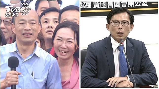 國民黨總統參選人韓國瑜妻子李佳芬(左)、時代力量立委黃國昌(右)。圖／TVBS資料照 