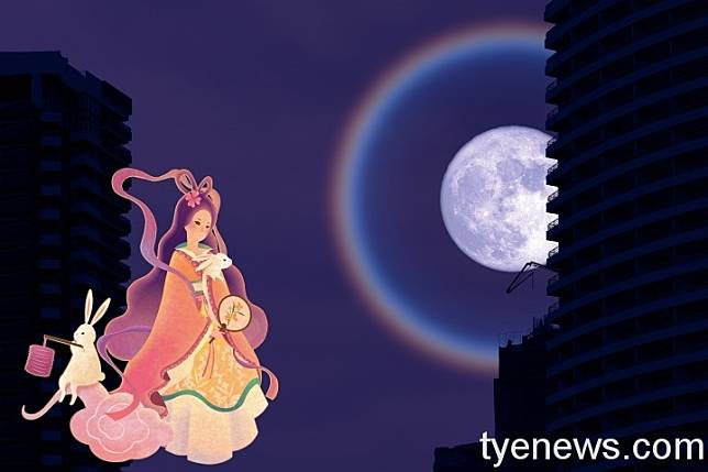 「中秋節傳說－嫦娥奔月」與后羿的愛情故事。示意圖：截自freepik
