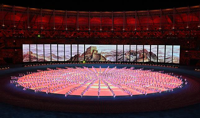 Artists perform during the opening ceremony of the 12th National Traditional Games of Ethnic Minorities of the People's Republic of China in Sanya, south China's Hainan Province, Nov. 22, 2024. (Xinhua/Guo Cheng)