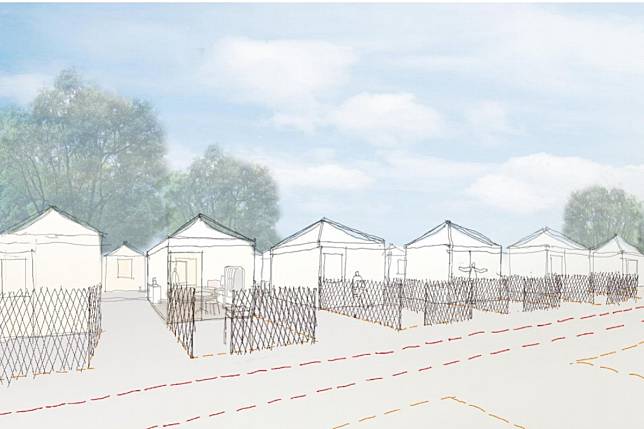 How a plan to build 1,200 tents to house quarantined Hongkongers could look. Photo: Handout