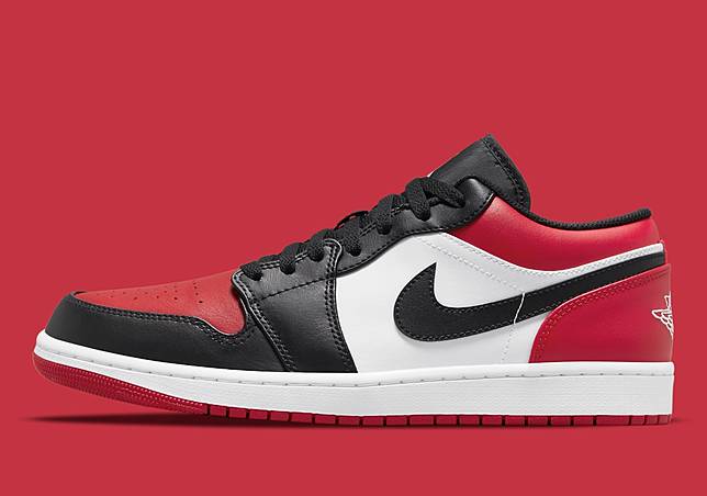 Air Jordan 1 Low 「Bred Toe」圖片來源：<a href=