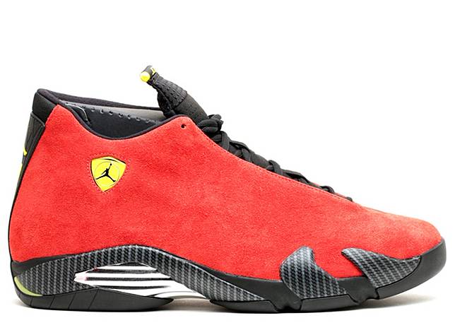 Tinker Hatfield以Michael Jordan最愛的法拉利F550跑車製作出AJ14。（圖片來源: Nike）