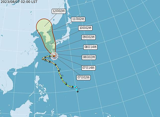 豪雨重創災情多，南投仁愛鄉、高雄桃源區3里停班停課。（圖：氣象局網站）