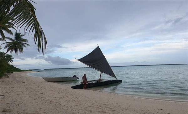吐瓦魯傳統木筏。取自臉書@Australian High Commission Tuvalu