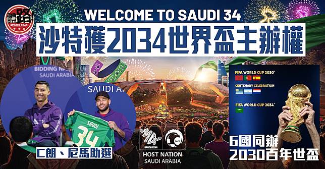 （圖：Saudi Arabia FIFA World Cup 2034）