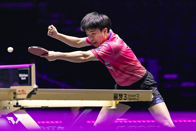 林昀儒。（取自World Table Tennis，仁川冠軍賽3/29比賽照）