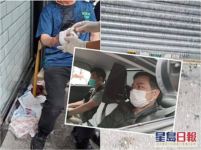 警方拘捕其中名男子(小圖)涉嫌傷人。梁國峰攝