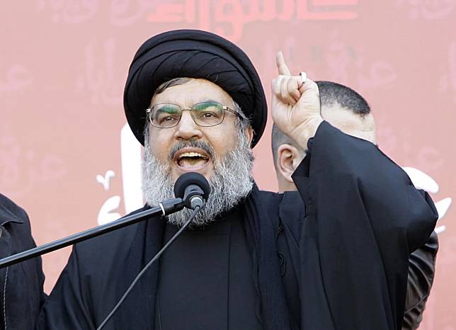 已故真主黨領袖納斯拉勒（Sayyed Hassan Nasrallah）（資料圖／美聯社）