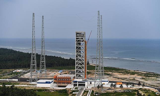 This photo taken on Sept. 4, 2024 shows a view of a commercial spacecraft launch site in Wenchang, south China's Hainan Province. (Xinhua/Yang Guanyu)