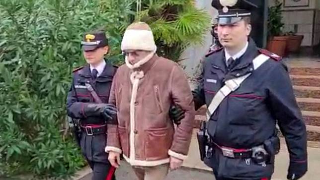 義大利西西里黑手黨老大德納羅今年初在癌症診所外被捕。路透社