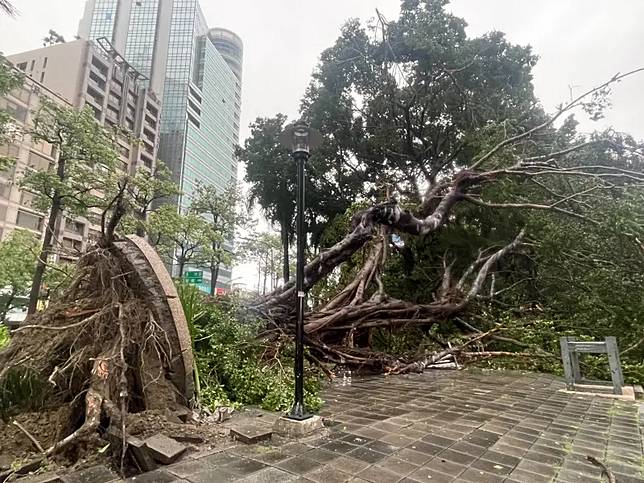 ▲山陀兒颱風颳起強風豪雨，高雄多區傳出淹水災情。（圖／記者葉政勳攝,2024,10,03）