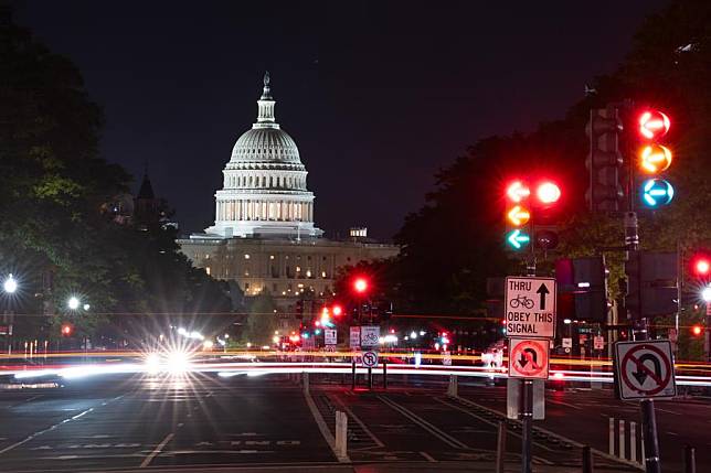 This photo taken on April 23, 2024 shows the U.S. Capitol building in Washington, D.C., the United States. (Xinhua/Liu Jie)