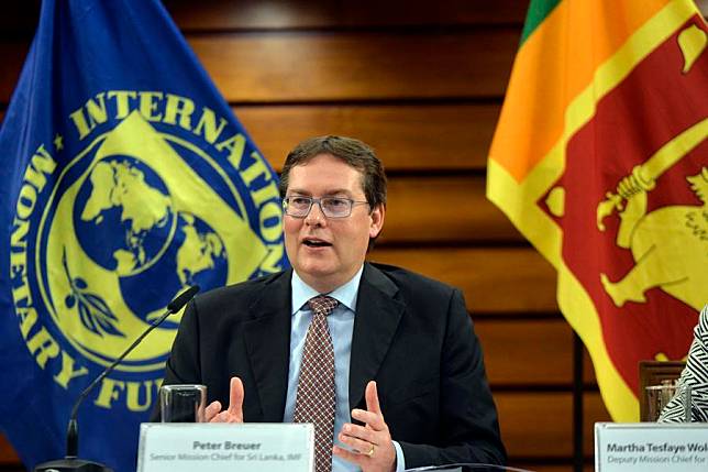 Peter Breuer, the International Monetary Fund (IMF) senior mission chief for Sri Lanka, speaks during a press conference in Colombo, Sri Lanka, on Nov. 23, 2024. (Photo by Gayan Sameera/Xinhua)