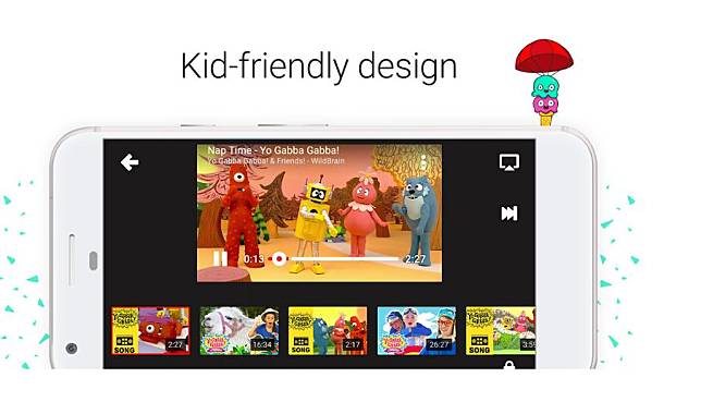 Google宣布將推出YouTube Kids網頁版，針對13歲以下兒童進行分級，專門提供兒童事宜觀賞的影片。   圖：翻攝自YouTube Kid