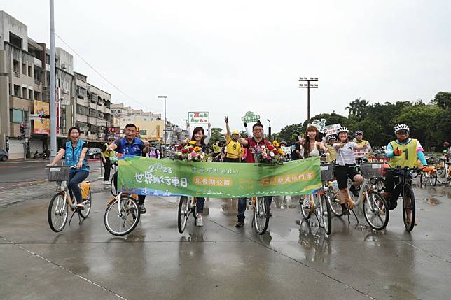 嘉義市政府邀請林襄、林彥君代言2023世界自行車日活動。 圖：嘉義市政府/提供