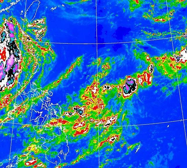 「海神」短短24小時就減弱為熱帶低壓，雲圖上已經不見颱風樣貌。(圖擷自中央氣象署)