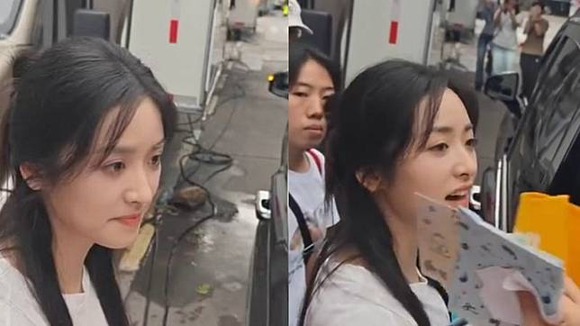 沈月道歉後首現身。（翻攝自微博）