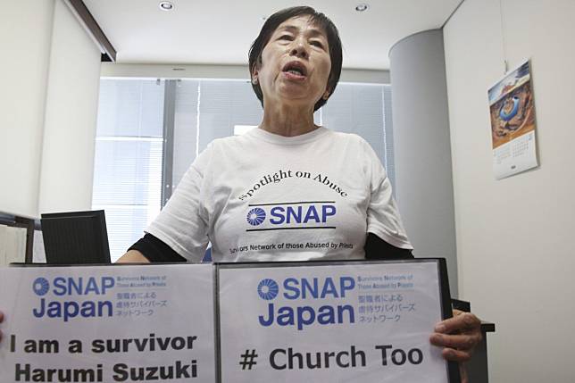 Survivors Network of Those Abused by Priests (SNAP) Japan local leader Harumi Suzuki. Photo: AP