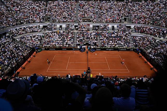 羅馬公開賽紅土賽場。圖片來源：AP / 達志影像