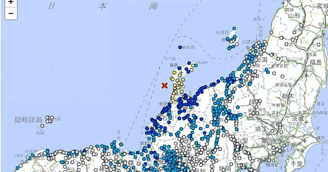 日本石川縣能登半島21:47發生規模6.4地震　40分鐘內餘震「連5震」