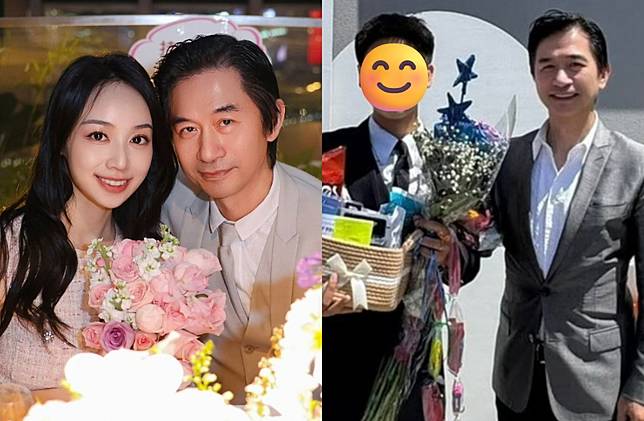 黃舒駿帥兒當學生會長畢業，一家四口罕同框。（圖／臉書 黃舒駿）