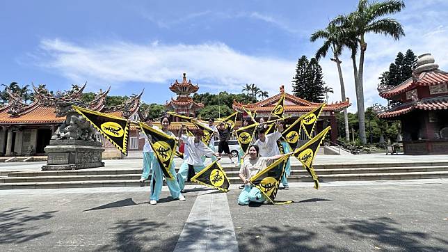 全國義民祭在新竹縣，開幕義民舞劇彩排揭開序幕，展現後生學子的活力傳達客家新義民精神。（記者彭新茹攝)