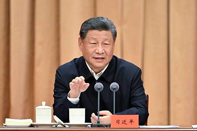 Chinese President Xi Jinping, also general secretary of the Communist Party of China (CPC) Central Committee and chairman of the Central Military Commission, addresses the opening of a study session at the Party School of the CPC Central Committee (National Academy of Governance) for principal officials at the provincial and ministerial level, Oct. 29, 2024. (Xinhua/Li Xueren)