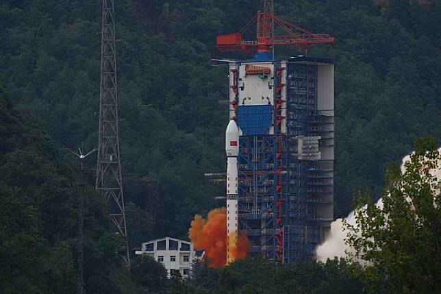 A Long March-4B carrier rocket carrying a new group of remote sensing satellites blasts off from the Xichang Satellite Launch Center in southwest China's Sichuan Province, Aug. 16, 2024. (Photo by Yang Xi/Xinhua)