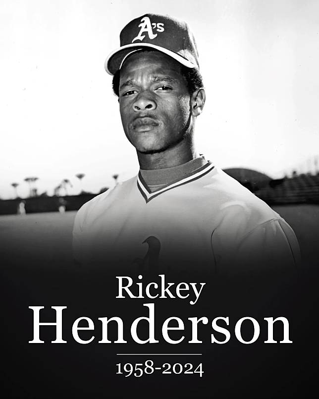 瑞奇韓德森（Rickey Henderson）過世。（圖／MLB X）