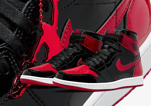 Air Jordan 1 「Patent Bred」圖片來源：<a href=