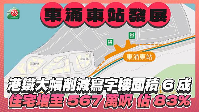 東涌東站大幅削減寫字樓面積6成 住宅增至567萬呎佔83%