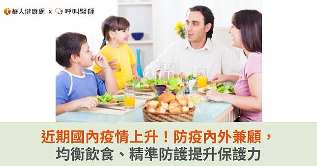 近期國內疫情上升！防疫內外兼顧，均衡飲食、精準防護提升保護力