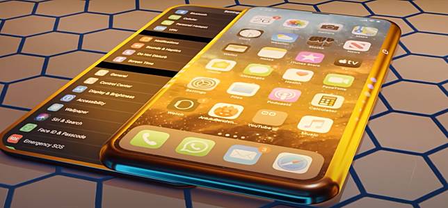 國外科技網站《ConceptsiPhone》發表了一支iPhone 13的概念影片，顯示新機可能會是滑蓋手機。   圖：截取自國外科技網站ConceptsiPhone的youtube頻道