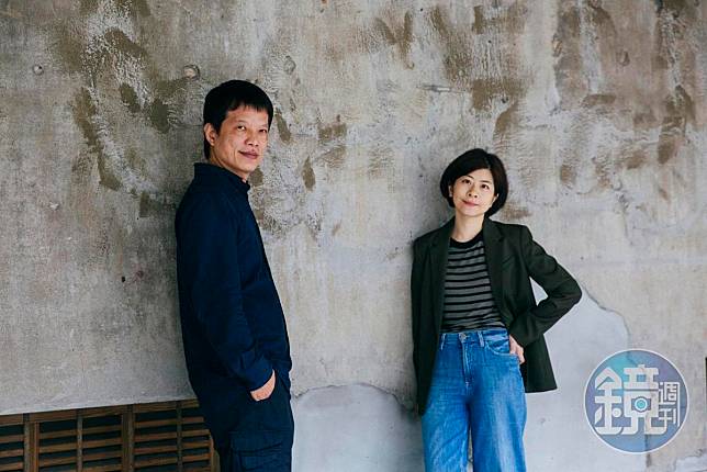 監製林靖傑（左）與導演許卉林（右）耗費近4年籌備攝製，以影像為葉石濤作傳。