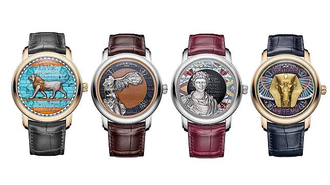 江詩丹頓以羅浮宮的四個館藏作品為主題，在Métiers d'Art藝術大師系列推出四款Tributetogreat civilisations腕錶，每款各限量五只，僅在江詩丹頓專賣店販售。
