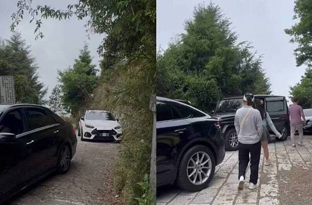 玉山登山口出現豪車打卡氣壞網友。(擷取自eunice_0120/threads)