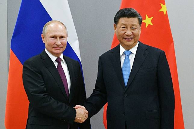 2022年2月4日，北京冬奧前夕，中國國家主席習近平與俄羅斯總統普京（Vladimir Putin）會面（AP）