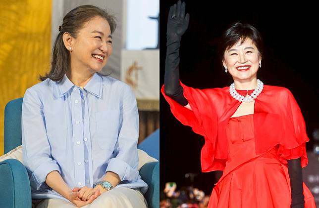 林青霞「滿頭白髮」出席大學演講，吸3千師生擠爆講堂。（圖／臉書 崇基學院 Chung Chi College, CUHK、影視攝影組攝）