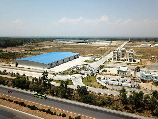 A drone photo taken on June 23, 2024 shows a view of Rashakai Special Economic Zone under the China-Pakistan Economic Corridor in Nowshera, Pakistan's northwest Khyber Pakhtunkhwa.(Xinhua/Ahmad Kamal)