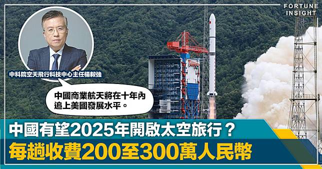 急起直追｜中國有望2025年開啟太空旅行？ 每趟收費200至300萬人民幣